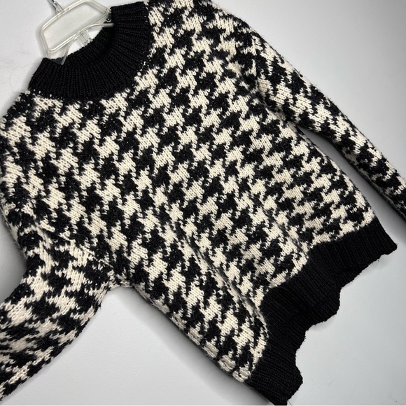 MM Zara Houndstooth chunky knit sweater - Picture 5 of 8